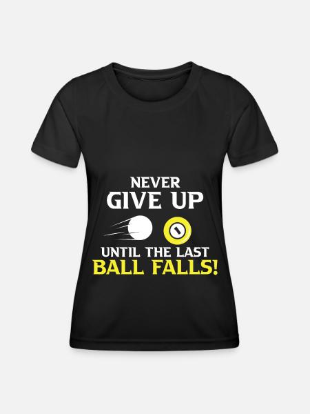 Billard Billardkugel Billarddreieck Kö - Frauen Funktions-T-Shirt - Schwarz