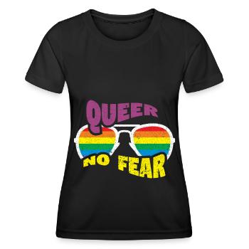 Gay Homosexuell Schwul Lespisch LGBT - Frauen Funktions-T-Shirt - Schwarz - Vorne - AI Model Female 172 light (172cm)