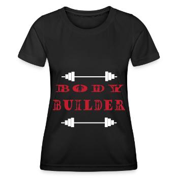 Bodybuilding Kraftsport Fitness Muskelaufbau - Frauen Funktions-T-Shirt - Schwarz - Vorne - AI Model Female 172 light (172cm)