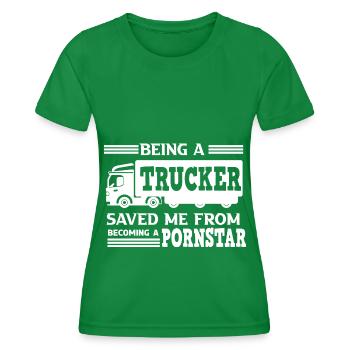 Chauffeur de camion Automobilistes Véhicules à moteur - T-shirt sport Femme - vert - Devant - AI Model Female 172 dark (172cm)