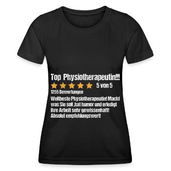 Physiotherapeutin Dankeschön Geschenkideen Angehen - Frauen Funktions-T-Shirt - Schwarz - Vorne - AI Model Female 172 light (172cm)