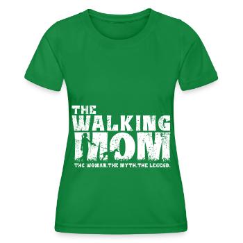 Podenco Canario Mama The Walking Mom - Women's Functional T-Shirt - kelly green - Front - AI Model Female 172 dark (172cm)
