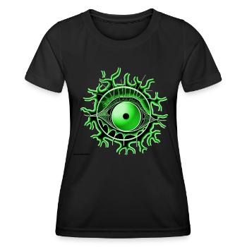 Vert œil - T-shirt sport Femme - noir - Devant - AI Model Female 172 light (172cm)