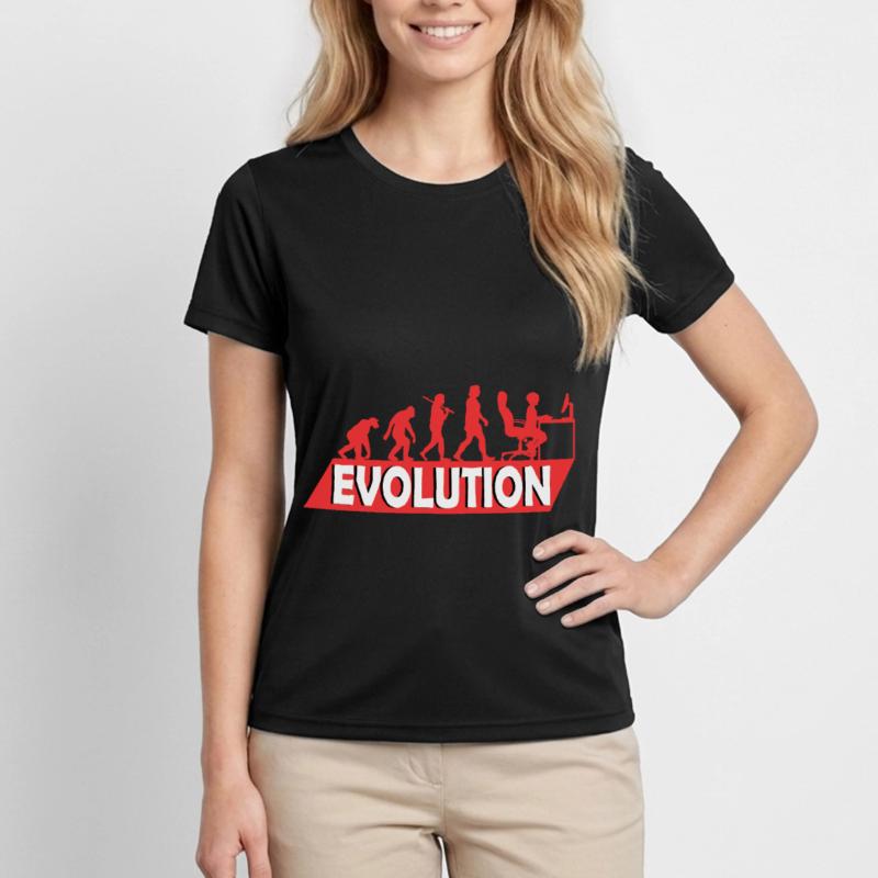 Computer Nerd Programmierer Evolution witzige Frauen Funktions-T-Shirt