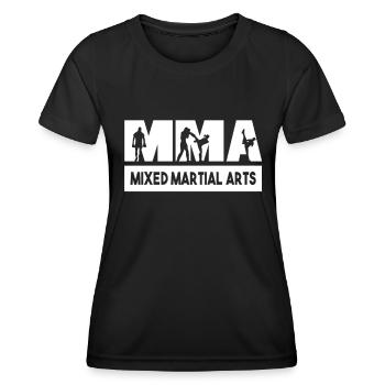 MMA Martial Arts Muay Thai Boxen Karate Kampfsport - Frauen Funktions-T-Shirt - Schwarz - Vorne - AI Model Female 172 light (172cm)