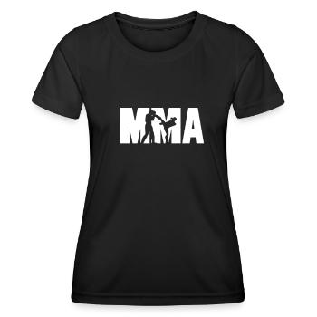 MMA Arts Martiaux Muay Thai Boxe Arts Martiaux Combat - T-shirt sport Femme - noir - Devant - AI Model Female 172 light (172cm)