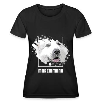 Maremmano Abruzzese - Herd protection dog - Women's Functional T-Shirt - black - Front - AI Model Female 172 light (172cm)