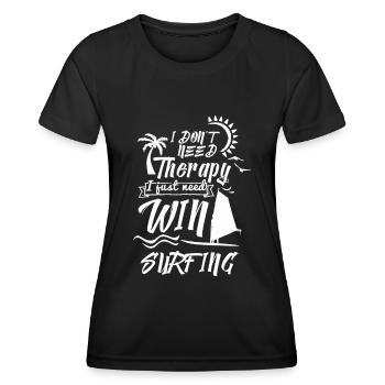 Windsurfen Windsurfing Surfer Geschenk Windsurfer - Frauen Funktions-T-Shirt - Schwarz - Vorne - AI Model Female 172 light (172cm)