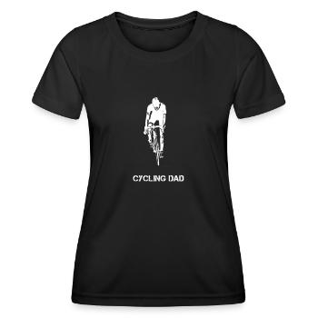 Cycling Papa Cyclisme vélo vélo - T-shirt sport Femme - noir - Devant - AI Model Female 172 light (172cm)