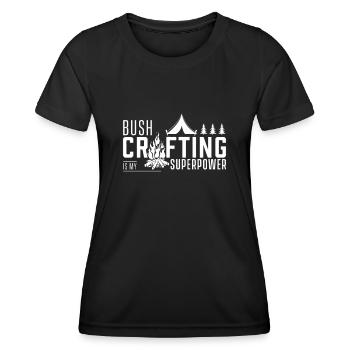 Bushcraft - Women's Functional T-Shirt - black - Front - AI Model Female 172 light (172cm)