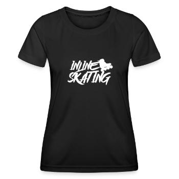 Rollschuh Inliner Sk8 Inline Skating Inline Skater - Frauen Funktions-T-Shirt - Schwarz - Vorne - AI Model Female 172 light (172cm)