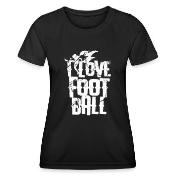 American football - Women's Functional T-Shirt - black - Front - AI Model Female 172 light (172cm)