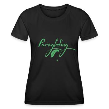Gleitschirm Gleitschirm Gleitschirm Gleitschirm - Frauen Funktions-T-Shirt - Schwarz - Vorne - AI Model Female 172 light (172cm)