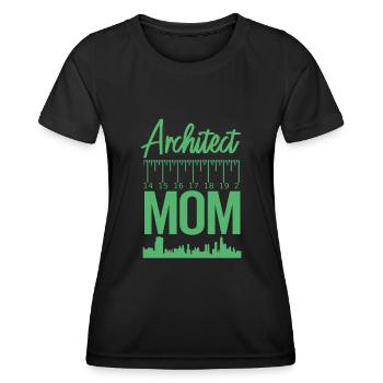 Architecte architecte architectes maisons études - T-shirt sport Femme - noir - Devant - AI Model Female 172 light (172cm)