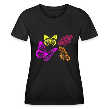 Papillons papillons - T-shirt sport Femme - noir - Devant - AI Model Female 172 light (172cm)