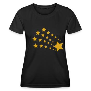 Stern Sterne - Frauen Funktions-T-Shirt - Schwarz - Vorne - AI Model Female 172 light (172cm)