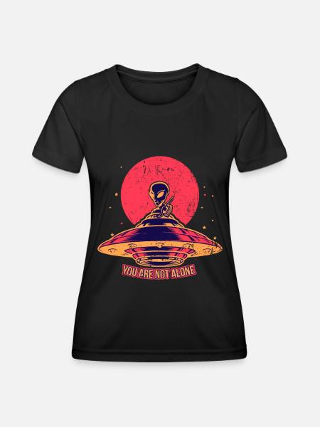 Alien Spruch Lustig Alienfan Vintage Aliens - Frauen Funktions-T-Shirt - Schwarz