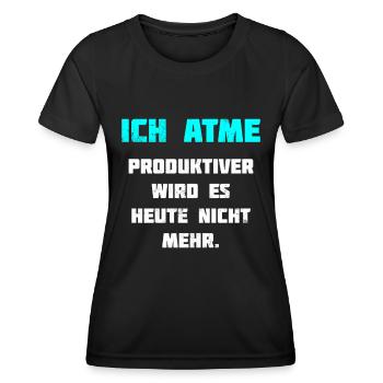 Ich Atme Lustiger Spruch Lustig Witz - Frauen Funktions-T-Shirt - Schwarz - Vorne - AI Model Female 172 light (172cm)