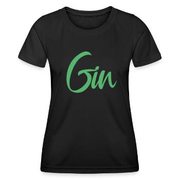 Les amateurs de gin d'alcool boivent du gin - T-shirt sport Femme - noir - Devant - AI Model Female 172 light (172cm)