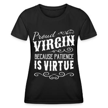 Proud virgin Christ Christin - Women's Functional T-Shirt - black - Front - AI Model Female 172 light (172cm)