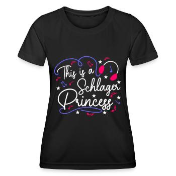 Schlager Prinzessin Schlagermusik Schlagerparty - Frauen Funktions-T-Shirt - Schwarz - Vorne - AI Model Female 172 light (172cm)