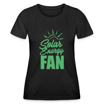Énergie solaire - T-shirt sport Femme - noir - Devant - AI Model Female 172 light (172cm)