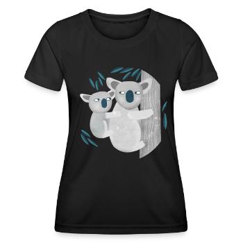 Koala - T-shirt sport Femme - noir - Devant - AI Model Female 172 light (172cm)