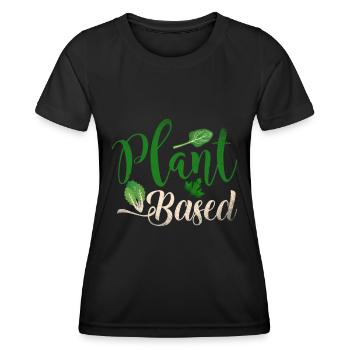 Plant Based - Frauen Funktions-T-Shirt - Schwarz - Vorne - AI Model Female 172 light (172cm)