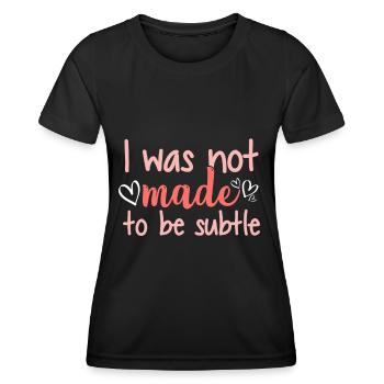 Féministe: féminisme - T-shirt sport Femme - noir - Devant - AI Model Female 172 light (172cm)