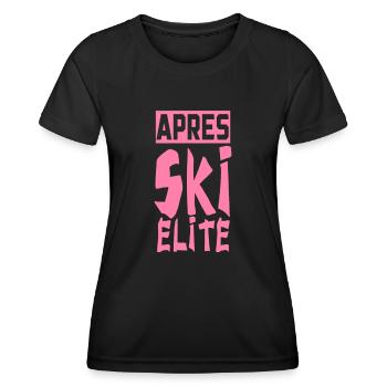 Apres Ski Party Team - Frauen Funktions-T-Shirt - Schwarz - Vorne - AI Model Female 172 light (172cm)