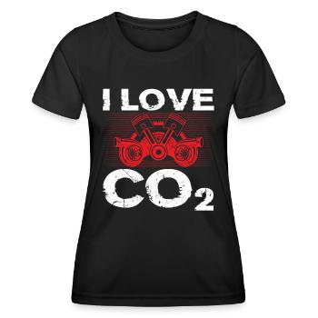 J'aime le CO2 J'aime le tuner d'accord diesel - T-shirt sport Femme - noir - Devant - AI Model Female 172 light (172cm)