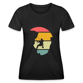 Felskletterer Geschenk - Frauen Funktions-T-Shirt - Schwarz - Vorne - AI Model Female 172 light (172cm)