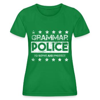 Police grammaire - T-shirt sport Femme - vert - Devant - AI Model Female 172 dark (172cm)