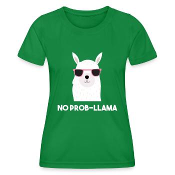Lama Alpaga Lama disant Funny Alpaca Fun - T-shirt sport Femme - vert - Devant - AI Model Female 172 dark (172cm)