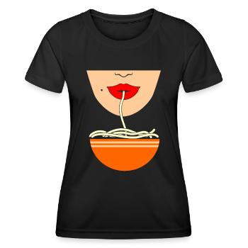 Pho Noodle Essen - Frauen Funktions-T-Shirt - Schwarz - Vorne - AI Model Female 172 light (172cm)