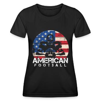 Football USA Footballer Team football team - Women's Functional T-Shirt - black - Front - AI Model Female 172 light (172cm)