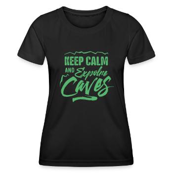 Cave Cave Explorer Caving Team - Women's Functional T-Shirt - black - Front - AI Model Female 172 light (172cm)