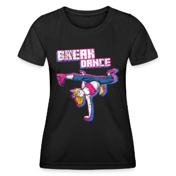 Breakdance Licorne Breakdance Breakdancer - T-shirt sport Femme - noir - Devant - AI Model Female 172 light (172cm)