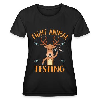 Combattre l'expérimentation animale Combattant pour les droits des animaux - T-shirt sport Femme - noir - Devant - AI Model Female 172 light (172cm)