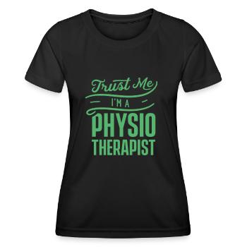 Physio - Frauen Funktions-T-Shirt - Schwarz - Vorne - AI Model Female 172 light (172cm)