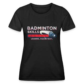badminton - Women's Functional T-Shirt - black - Front - AI Model Female 172 light (172cm)