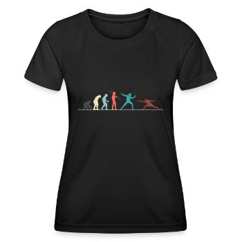 Cadeau d'escrime - T-shirt sport Femme - noir - Devant - AI Model Female 172 light (172cm)