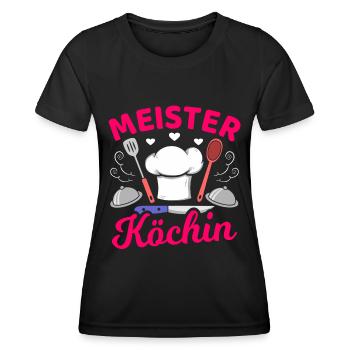 Meisterköchin Kochen Köchin Sterneköchin Küche - Frauen Funktions-T-Shirt - Schwarz - Vorne - AI Model Female 172 light (172cm)