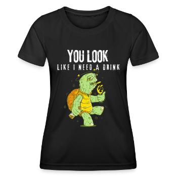 Biertrinker Geschenke Bier Spruch Bierliebhaber - Frauen Funktions-T-Shirt - Schwarz - Vorne - AI Model Female 172 light (172cm)