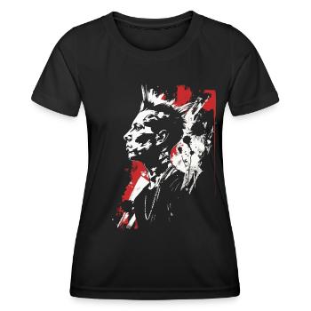 Punk Girl Design für Punkrock Festival - Frauen Funktions-T-Shirt - Schwarz - Vorne - AI Model Female 172 light (172cm)