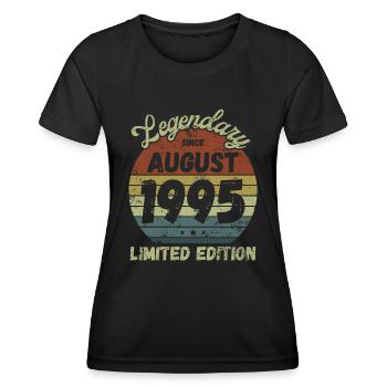 Legendary since August 1995 - Geburtstag - Frauen Funktions-T-Shirt - Schwarz - Vorne - AI Model Female 172 light (172cm)