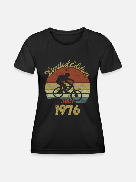 Geburtstag Fahrrad Bike July 1976 - Frauen Funktions-T-Shirt - Schwarz