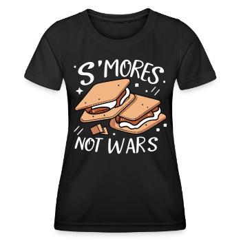 Camping pour la paix - Profitez de SMORES et plus encore - T-shirt sport Femme - noir - Devant - AI Model Female 172 light (172cm)