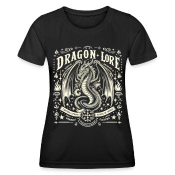 Mythischer Feuerdrache - Frauen Funktions-T-Shirt - Schwarz - Vorne - AI Model Female 172 light (172cm)