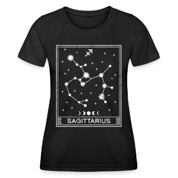 Sternzeichen Schütze - Frauen Funktions-T-Shirt - Schwarz - Vorne - AI Model Female 172 light (172cm)